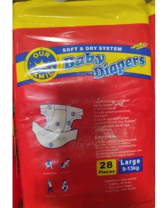 OUR FAMILY BABY DIAPER - LARGE SIZE